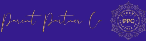 Parent Partner Co name in elegant script alongside PPC logo emblem on blue banner